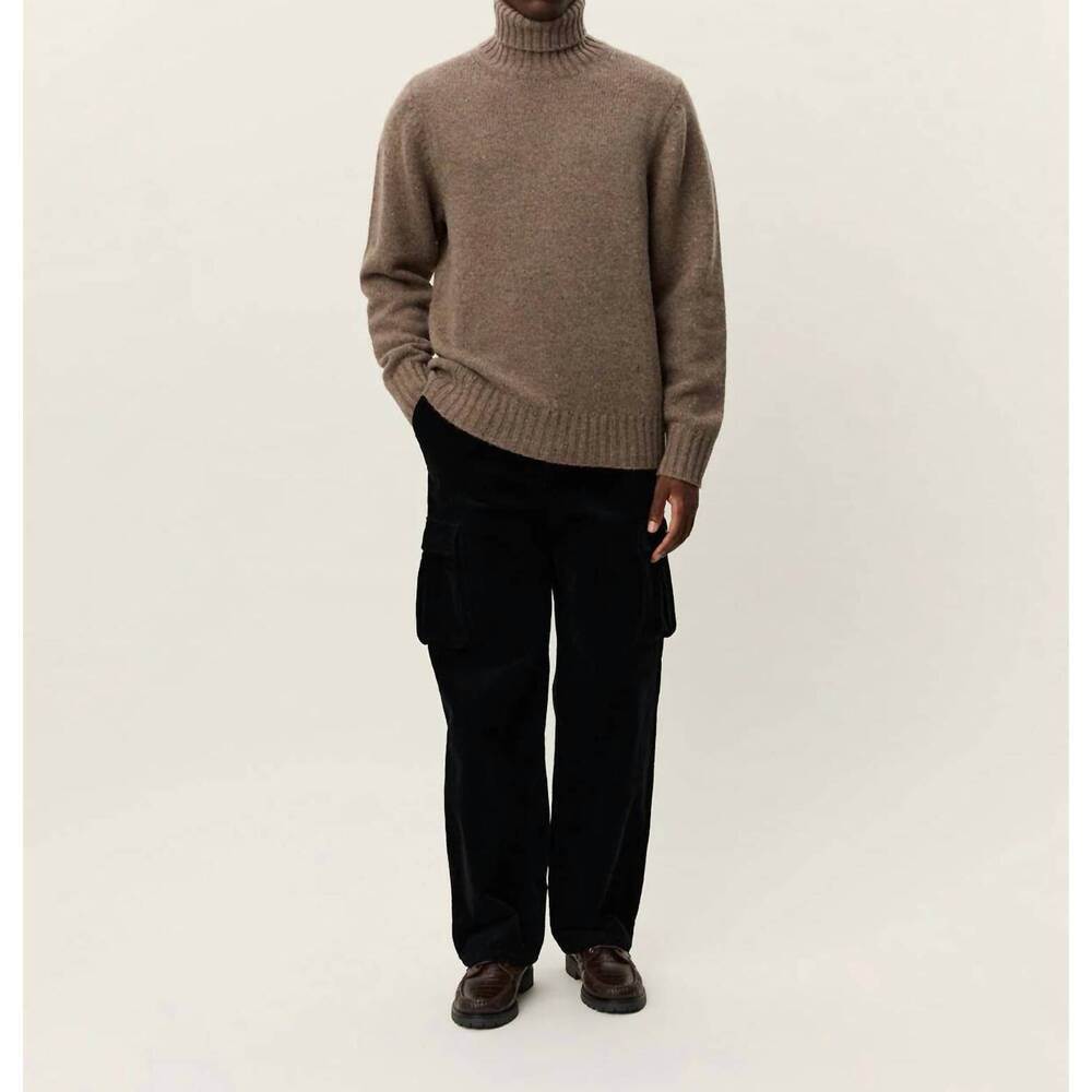NEW LES DEUX gary fleck rollneck jumper sweater in mountain grey brown
